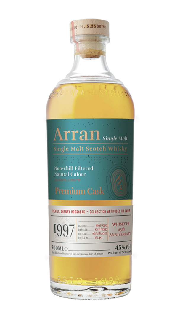 Arran 1997 SC Sherry Hogshead WHISKY.FR 25th Anniversary Antipodes 44.5%