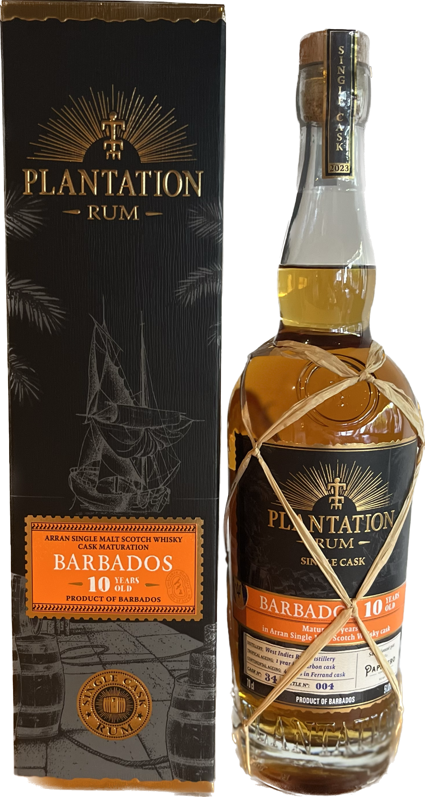 Rum Plantation Barbados 10 Ans Arran Cask Finish Caves Papavero 51%