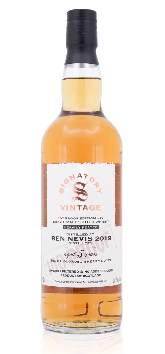 Ben Nevis 5 Years Old 2019 Signatory Vintage 100 Proof