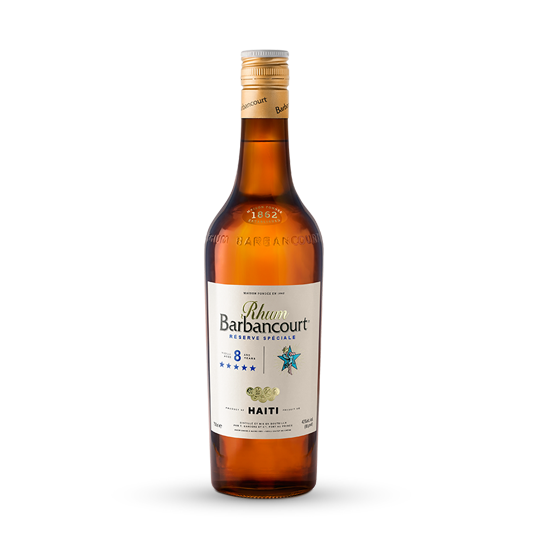 Barbancourt 5 toiles 8 ans + 2 VERRES 43%