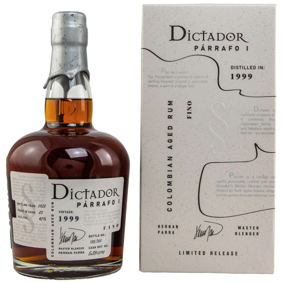 Dictador 1999 Parrafo Fino Cask 42%